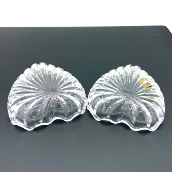 Trinket Box HEART Shape Crystal 24% Lead Jewelry Dish W/ Lid vintage 3.5”x3”x2” - Picture 4 of 9